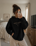 God's Girl Crewneck Sweatshirt — Christian Faith Pullover with Cross