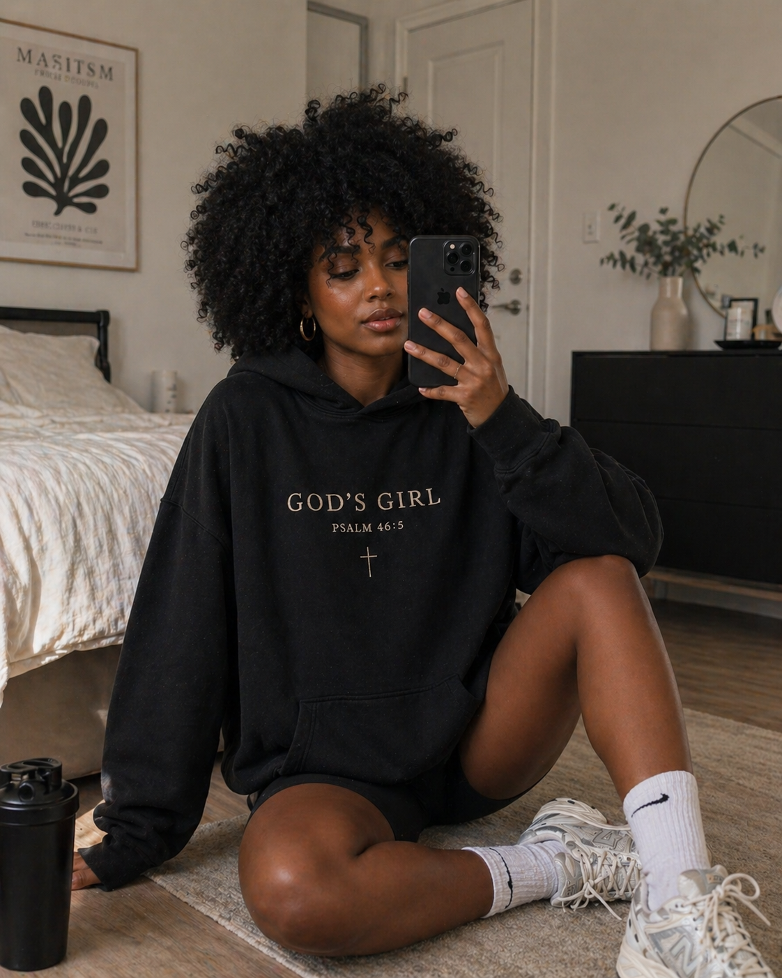 God's Girl Crewneck Sweatshirt — Christian Faith Pullover with Cross